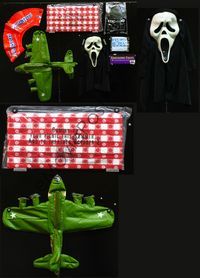 c015 PROMO BOX 2: 6 miscellaneous promo items '90s cool Scream mask, Antz picnic table cloth & more!