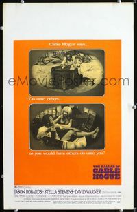 c039 BALLAD OF CABLE HOGUE window card movie poster '70 Sam Peckinpah, Jason Robards, Stella Stevens