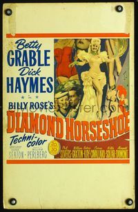 c089 DIAMOND HORSESHOE window card movie poster '45 sexiest image of dancer Betty Grable!