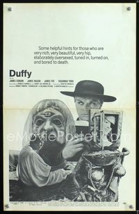 c094 DUFFY window card movie poster '68 James Coburn & Susannah York are bored to death!