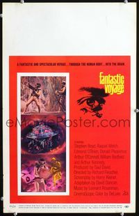 c099 FANTASTIC VOYAGE window card movie poster '66 Raquel Welch, includes three cool sci-fi images!