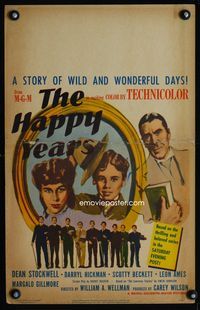 c130 HAPPY YEARS window card movie poster '50 Dean Stockwell, Darryl Hickman, William Wellman