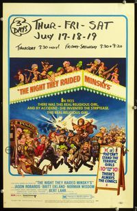 c203 NIGHT THEY RAIDED MINSKY'S window card movie poster '68 great Frank Frazetta art!