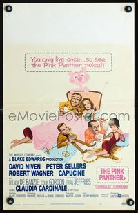 c217 PINK PANTHER window card movie poster '64 art of Peter Sellers & David Niven by Jack Rickard!