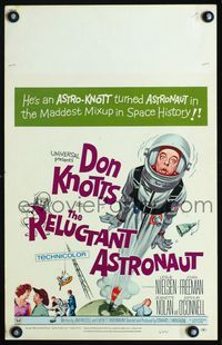 c228 RELUCTANT ASTRONAUT window card poster '67 Don Knotts in the maddest mixup in space history!