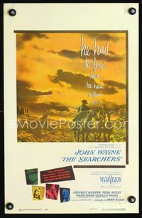 c245 SEARCHERS window card movie poster '56 classic art of John Wayne in Monument Valley, John Ford