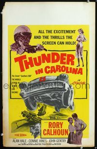 c279 THUNDER IN CAROLINA window card movie poster '60 the World Series of stock car racing!