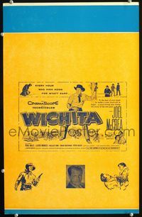 c299 WICHITA window card movie poster R60s Joel McCrea, Lloyd Bridges, Vera Miles
