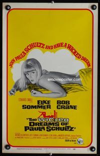 c300 WICKED DREAMS OF PAULA SCHULTZ window card movie poster '67 super sexy near-naked Elke Sommer!