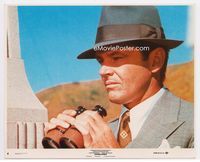 d080 CHINATOWN 8x10 mini movie lobby card #4 '74 super close up of Jack Nicholson with binoculars!