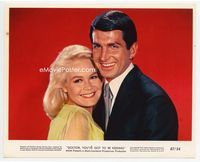 d109 DOCTOR YOU'VE GOT TO BE KIDDING color 8x10 still '67 close up of Sandra Dee & George Hamilton!