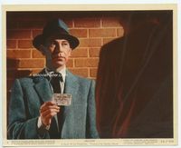 d113 DRAGNET color 8x10 movie still #9 '54 great close up of Jack Webb as Joe Friday flashing badge!