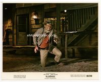 d117 EL DORADO color 8x10 movie still '66 great kneeling John Wayne image with gun drawn!