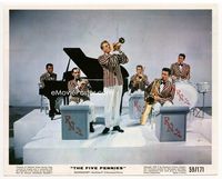 d123 FIVE PENNIES color 8x10 movie still '59 Danny Kaye as Red Nichols plays trumpet with his band!