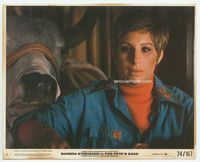 d129 FOR PETE'S SAKE 8x10 mini movie lobby card #8 '74 zany Barbra Streisand close up by bull!