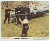 d131 FRENCH CONNECTION 8x10 mini movie lobby card '71 Gene Hackman & Roy Scheider in fight!