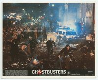 d135 GHOSTBUSTERS 8x10 mini movie lobby card #8 '84 Ivan Reitman monsters wreak havoc!