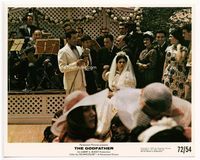 d140 GODFATHER color 8x10 movie still '72 Al Martino sings for bride Talia Shire at wedding!