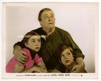 d153 GRAPES OF WRATH color glos 8x10 still '40 great horizontal close up of Jane Darwell with kids!