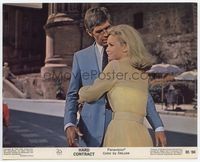 d162 HARD CONTRACT color 8x10 movie still '69 close up of Lee Remick hugging James Coburn!