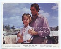 d172 HOW THE WEST WAS WON color 8x10 still R70 great close up of Debbie Reynolds & Gregory Peck!