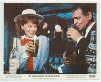 d178 IT STARTED IN NAPLES color 8x10 movie still '60 Clark Gable & Sophia Loren drinking at bar!