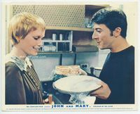 d188 JOHN & MARY English Front of House lobby card '69 close up of Dustin Hoffman & Mia Farrow!