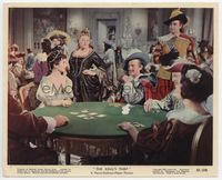 d192 KING'S THIEF Eng/US color 8x10 movie still #7 '55 David Niven & Ann Blyth gambling at cards!