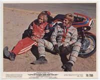 d200 LITTLE FAUSS & BIG HALSY color 8x10 '70 Robert Redford & Michael J. Pollard by motorcycle!