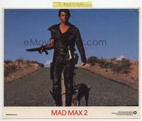 d206 MAD MAX 2: THE ROAD WARRIOR color 8x10 still '81 great close portrait of Mel Gibson & his dog!