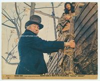 d209 MAN IN THE WILDERNESS 8x10 mini movie lobby card #1 '71 John Huston climbing ladder!