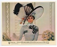d229 MY FAIR LADY Eng/US color 8x10 movie still '64 incredible Audrey Hepburn close up in hat!