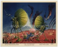 d232 MYSTERIANS Eng/US color 8x10 movie still #3 '59 art of alien machines battling!