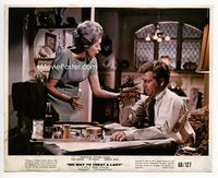 d238 NO WAY TO TREAT A LADY color 8x10 movie still '68 Eileen Heckart gives George Segal a sandwich!