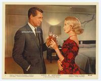 d244 NORTH BY NORTHWEST Eng/US color 8x10 still #2 '59 c/u Cary Grant & Eva Marie Saint toasting!