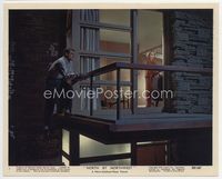 d246 NORTH BY NORTHWEST Eng/US color 8x10 #7 '59 Cary Grant on ledge of Eva Marie Saint's room!