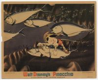d261 PINOCCHIO 8x10 LC '40 Walt Disney, he's swimming with the fish about to get eaten!