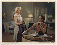 d268 PRIZE Eng/US color 8x10 movie still #10 '63 Diane Baker & half-dressed Paul Newman!