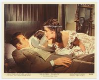 d270 RAINTREE COUNTY Eng/US color 8x10 #9 '57 close up of Montgomery Clift & Liz Taylor in bed!