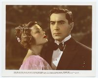 d272 RAZOR'S EDGE color 8x10.25 movie still '46 great close up of Tyrone Power & Gene Tierney!