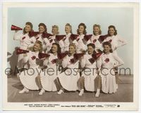 d283 RISE & SHINE color 8x10 movie still '41 twelve sexy college cheerleaders with megaphones!
