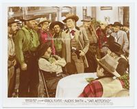 d290 SAN ANTONIO color 8x10 movie still '45 Texan Errol Flynn argues with men in saloon!