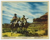 d299 SEARCHERS color 8x10 still #5 '56 classic image of John Wayne & Jeff Hunter used on poster!