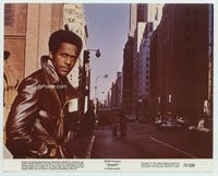 d304 SHAFT color 8x10 movie still '71 great Richard Roundtree close up in leather coat!