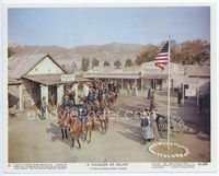 d339 THUNDER OF DRUMS Eng/US color 8x10 still #10 '61 Civil War soldiers on horseback enter fort!