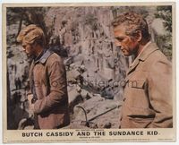 d057 BUTCH CASSIDY & THE SUNDANCE KID English FOH LC '69 Paul Newman & Robert Redford on cliff!