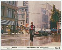 d104 DIRTY HARRY 8x10 mini lobby card #7 '71 Clint Eastwood walks the street with his .44 magnum!