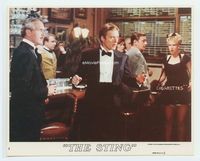 d325 STING 8x10 mini movie lobby card #1 '74 Paul Newman & Robert Redford in tuxedos!