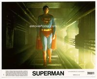 d327 SUPERMAN 8x10 mini movie lobby card #6 '78 best close up of Christopher Reeve in costume!