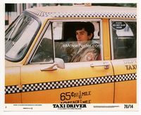 d332 TAXI DRIVER 8x10 mini movie lobby card #2 '76 best close up Robert De Niro in taxi cab!